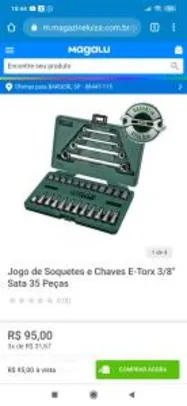 Jogo de Soquetes e Chaves E-Torx 3/8