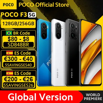 Smartphone Xiaomi POCO F3 6GB/128GB | R$1712