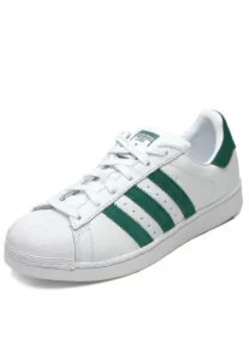 Saindo por R$ 249: Tênis Adidas Superstar Branco/Verde | Pelando