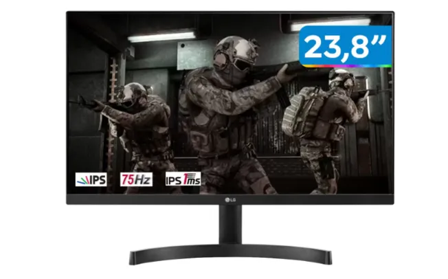 Monitor Gamer 75Hz Full HD 23,8” LG 24ML600M-B