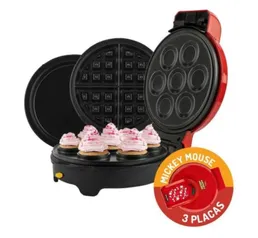 Máquina Cupcakes Crepeira E Waffle Mickey Mallory 5 Em 1