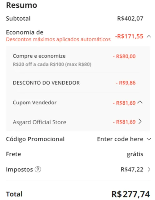 Imagem na descrição da promoção