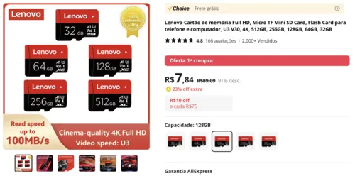 Imagem na descrição da promoção