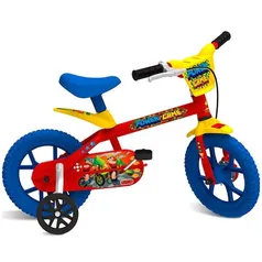 Bicicleta Aro 12 Power Game 3059 Brinquedos Bandeirante - Vermelha/Azul/Amarela