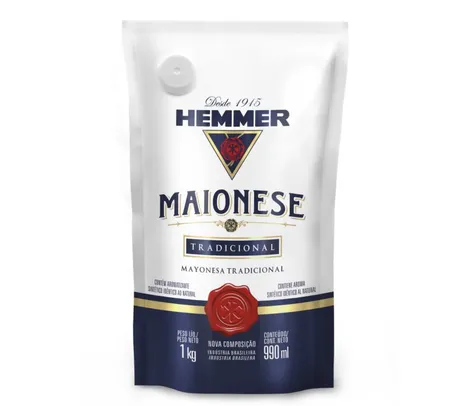 Maionese Tradicional Sachê 1kg Hemmer 