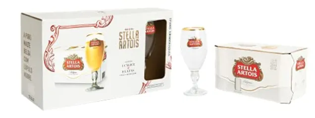 Kit Cerveja Stella Artois - 8 Latas 269ml + 1 Cálice 250ml