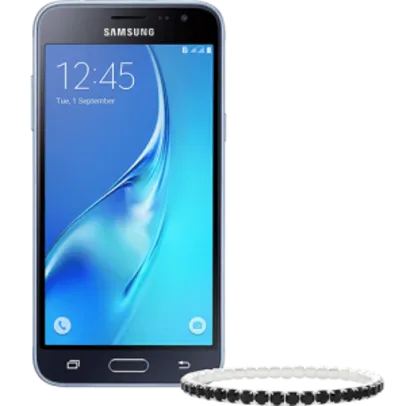 Smartphone Samsung Galaxy J3 Dual Chip Android + Pulseira Swarovski  por R$ 486