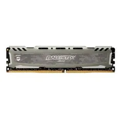 Memoria Crucial Ballistix Sport 8GB (1x8) DDR4 2666MHz Cinza, BLS8G4D26BFSBK