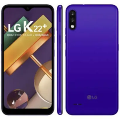 Smartphone LG K22+ 64g tela 6.2 Android 10 | R$743