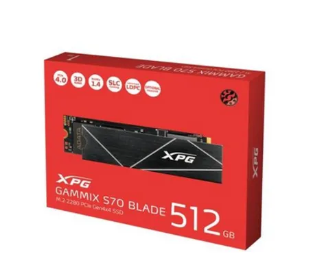 SSD 512 GB XPG S70 7200MB/s e Gravação: 2600MB/s - AGAMMIXS70