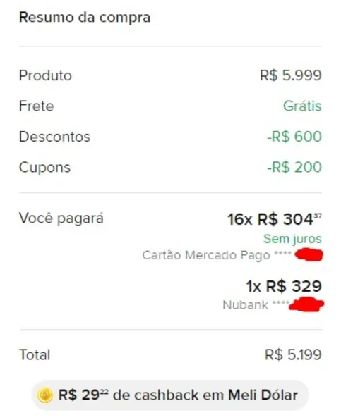 Imagem na descrição da promoção