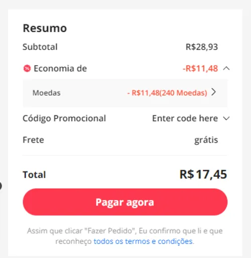 Imagem na descrição da promoção