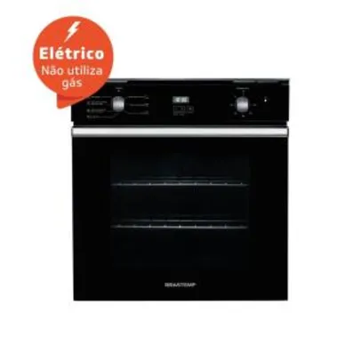 [R$1.400] Forno de embutir elétrico Brastemp 84 litros Preto com convecção e timer touch - R$1574