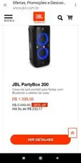 JBL PartyBox 200 - R$1400