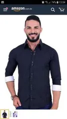 Camisa Social Masculina Manga Longa Slim Fácil Passar | R$50