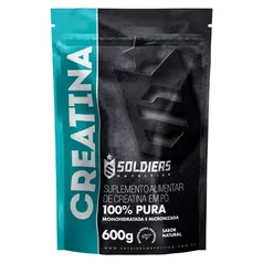 0Creatina Monohidratada 600g - 100% Pura Importada - Soldiers Nutrition
