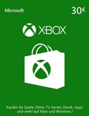 Cartão Pré-pago Xbox Live 30 EURO Código Digital apenas 81,51 BRL @SCDKey