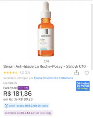 Sérum Anti-Idade La Roche-Posay - Salicyli C10 R$191 [R$131 Cashback]