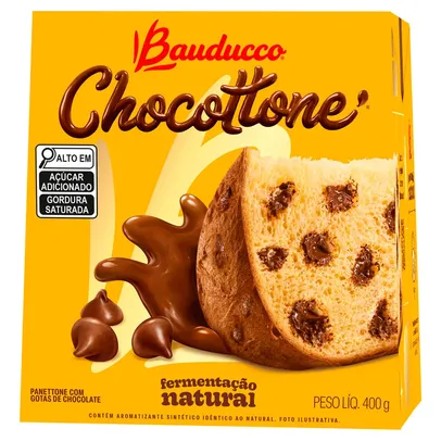 Panetone com Gotas de Chocolate Bauducco 400g