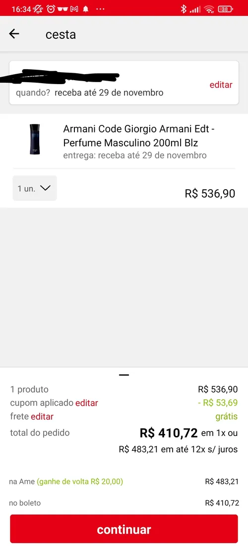 Imagem na descrição da promoção