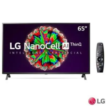 Smart TV NanoCell 4K LG LED 65" com ThinQAI, Google Assistente e Wi-Fi - 65NANO79SNA | R$ 4099