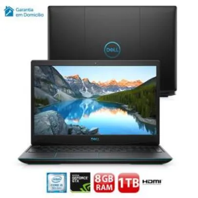 Dell G3-3590-A20P - GTX 1650 / i5-9300HQ/ 8GB / HD 1TB / 128GB SSD / Tela FHD 15.6” | R$3900