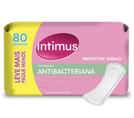 Saindo por R$ 10,41: [Prime + Rec] Intimus Protetor Diário Days Antibacteriana, 80 Unidades | R$10 | Pelando