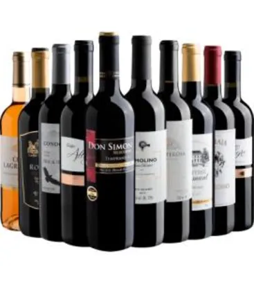 [Primeira compra] Kit de vinhos 10 por 199 da Evino - R$159,90