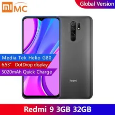 Smartphone Xiaomi Redmi 9 Global 3GB + 32GB | R$698