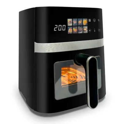 Air Fryer Fritadeira Elétrica Digital Extream 5,5l Preto e Prata, 127v