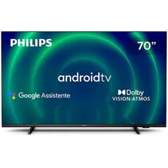 Smart TV 70 UHD 4K Philips 70PUG7406, Android TV, HDR10+, Dolby Vision