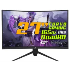 Monitor Gamer SuperFrame Precision, 27 Pol CURVO, Quad HD, FreeSync/G-Sync, 1ms, 165Hz, HDMI/DP, SFP2701G