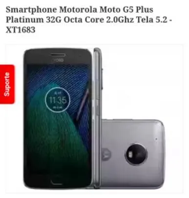 Smartphone Motorola Moto G5 Plus Platinum 32G Octa Core 2.0Ghz Tela 5.2 - XT1683 799$