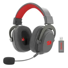 Headset Gamer 50mm Redragon Zeus Pro, Sem Fio, Bluetooth, Microfone Destacável, Surround 7.1, Black, H510-PRO