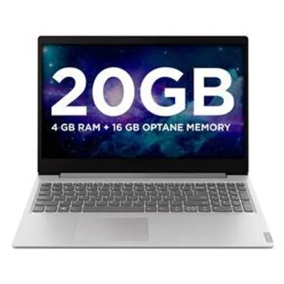 Notebook Lenovo Core i5-8265U 20GB (4GB + 16GB Optane) 1TB Tela 15.6" Windows 10 Ideapad S145