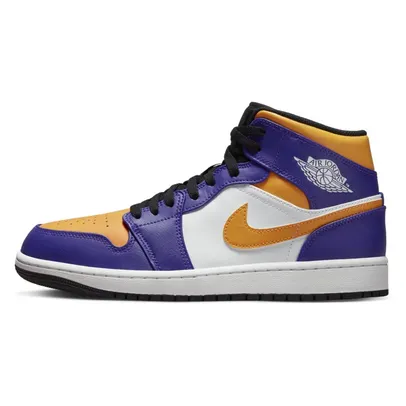 Tenis Air Jordan 1 Mid Masculino "Lakers"