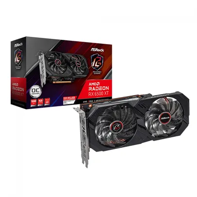 Placa de Vídeo AsRock Radeon RX 6500 XT Phantom Gaming D OC, 4GB, GDDR6, FSR, Ray Tracing, 90-GA3DZZ-00UANF