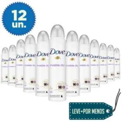 [ELETROSHOPPING] 12 Desodorantes Aerosol Dove Invisible Dry 100g por R$104