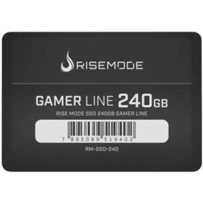 SSD Rise Mode Gamer Line 240GB, SATA, Leitura 535MB/s, Gravação 435MB/s - RM-SSD-240