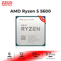 Processador New Amd Ryzen 5 5600 R5 5600 3.5ghz 6 Core 12 Thread Cpu 