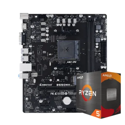  Kit Upgrade AMD Ryzen 5 5500 + Placa Mãe Biostar B550MH