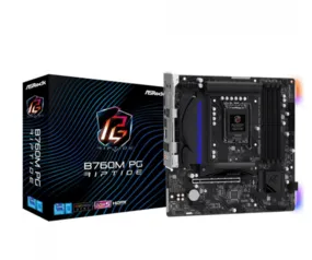 Placa Mãe ASRock B760M PG Riptide, Chipset B760, Intel LGA 1700, mATX, DDR5