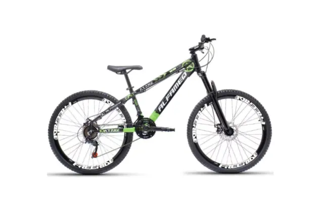 Bicicleta Aro 26 Alfameq Atake 21 Marchas Freio A Disco