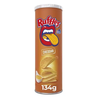 [R$5 Ame] Salgadinho Batata Cheddar Ruffles Elma Chips Tubo 134g