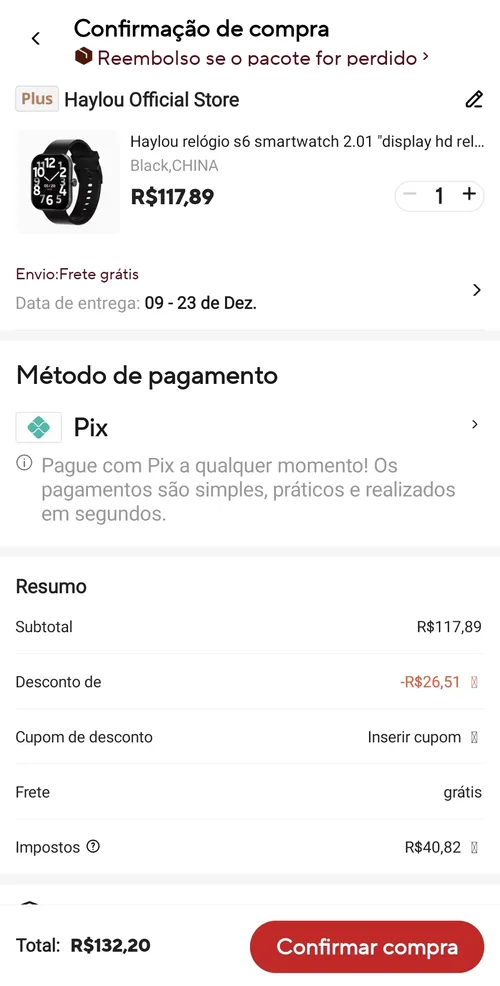 Imagem na descrição da promoção