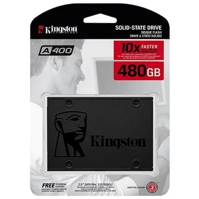 HD SSD - 480GB Sata3 Kingston A400 Leituras: 500MBs / Gravações: 450MBs | SA400S37/480G 2010