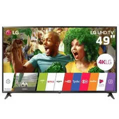 Smart TV LED 49" Ultra HD 4K LG 49UJ6300 com Sistema WebOS 3.5, Wi-Fi, Painel IPS, HDR, Quick Acess, Magic Mobile Connection, Music Player, HDMI e USB - R$2128