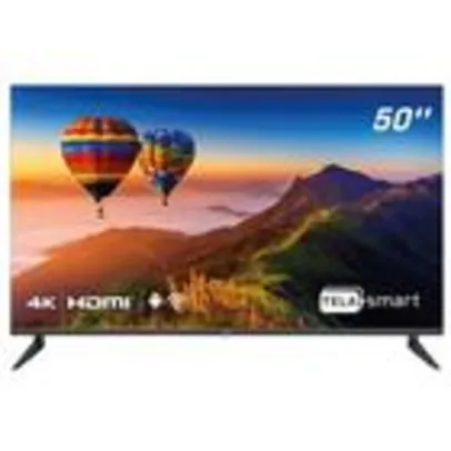 Smart TV 50 HQ 4K Conversor Digital Externo 3 HDMI 2 USB Wi-Fi Android 11 Design Slim