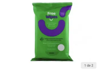 Lenço Umedecido Antisséptico Free Wipes - R$8