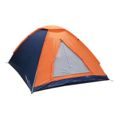 Barraca de Camping Panda para 4 Pessoas NTK - Laranja/Azul - R$89,90